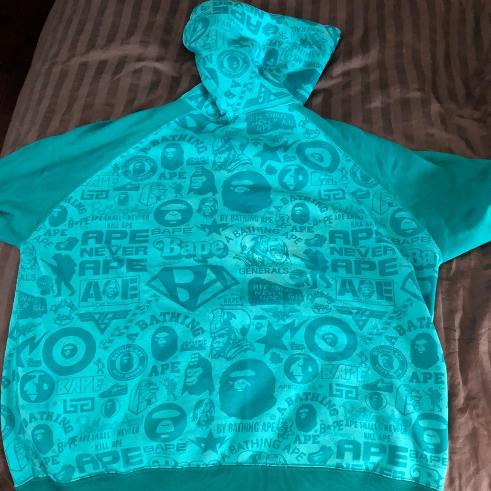 Bape multi logo hoodie